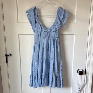 Altard State Light Blue Ruffle Dress